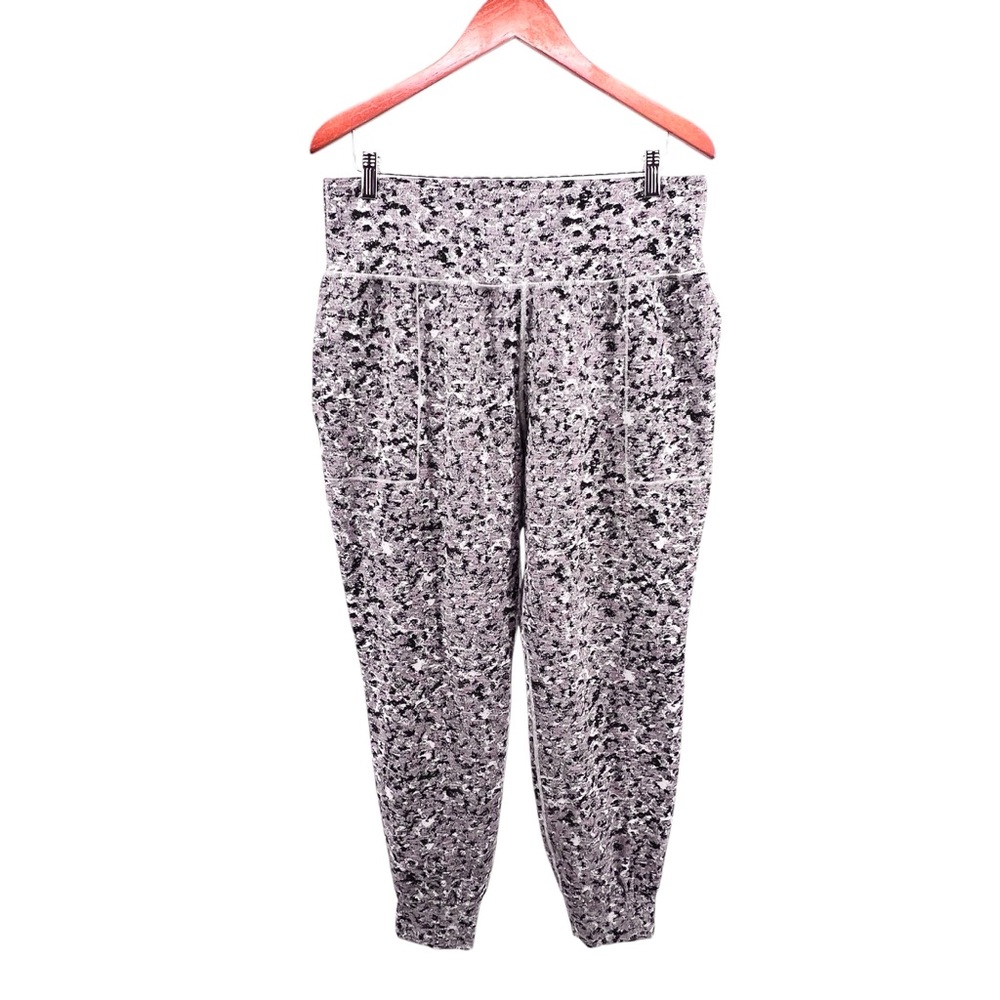 Athleta Salutation Textured High Rise Joggers Sz XL Meadow Decadent Chocolate